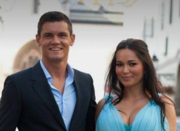 Anita Lovren with her husband Dejan Lovren.